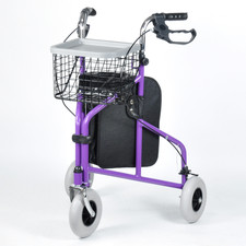 3 Wheeled Walker with front basket and tray and basket UK Clear Out