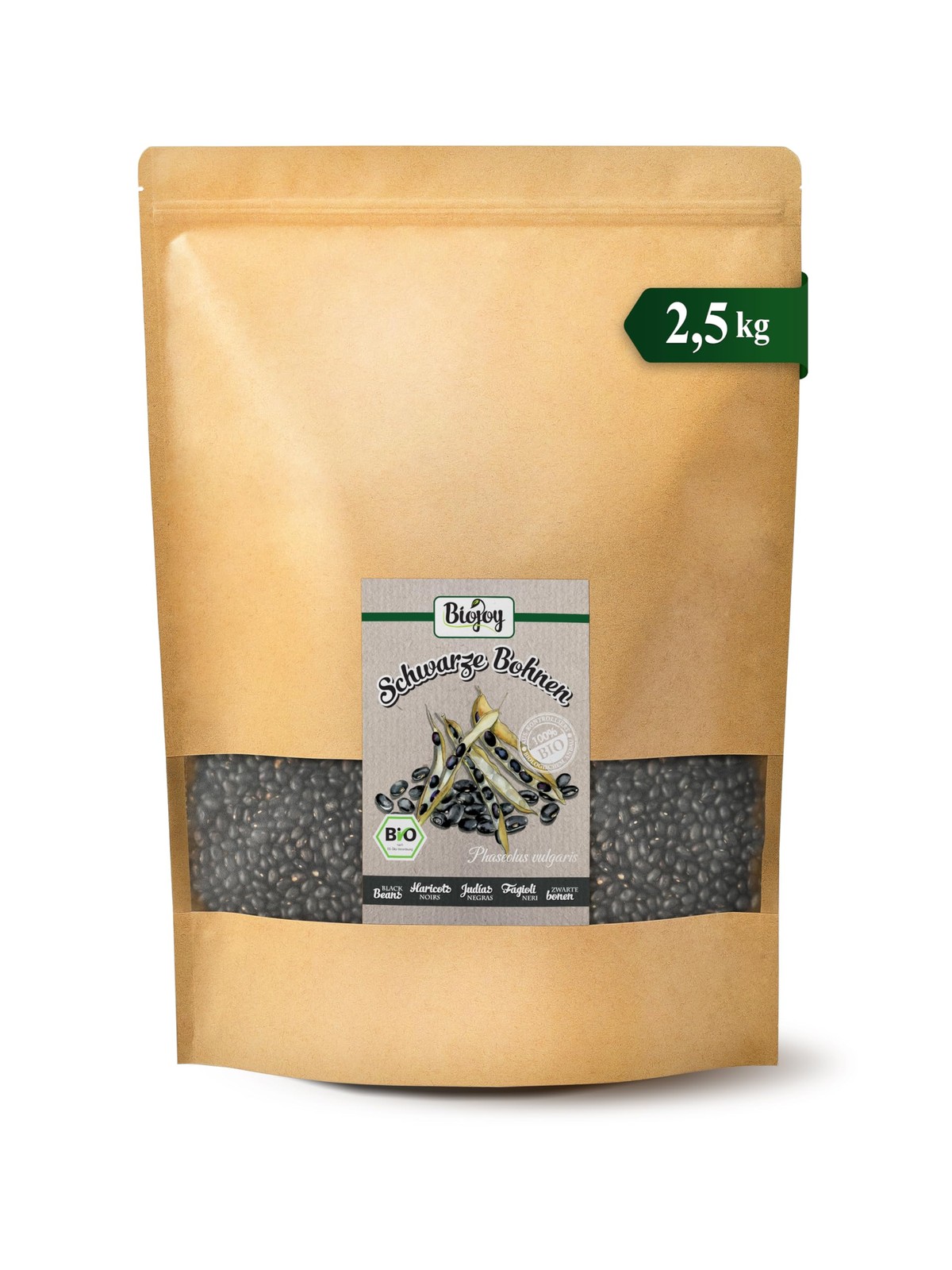 BIOSchwarze Bohnen 2,5 kg, getrocknet und ganz, ohne Zusätze
