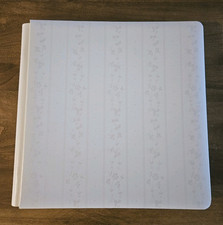 Creative Memories 12x12 White Stripe Floral Design Wedding Scrapbook Album New