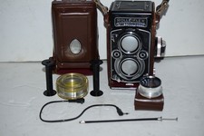 Rolleiflex Franke Heidecke Film Camera With Case 1:3.5/75 Lens 1:2.8/75 Lens