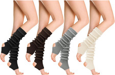 Women Ballet Leg Warmers, 80s Cable Knit Long Legwarmer Extra Soft Leg Warmer fo