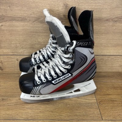 Bauer Schlittschuhe Größe UK 6,5 Vapor Speed Ti Hockey Schlittschuhe schwarz grau rot Sport