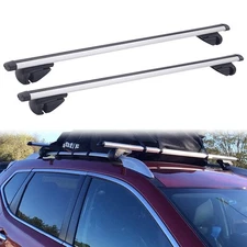 53" 135cm Roof Rack Car Top Cross Bars Luggage Rail Cargo Carrier Anti-theft