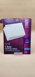 Avery 8667 Clear Mailing Labels FOR INK JET PARTIAL 45%