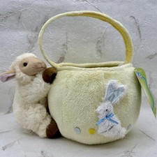 NOS 2006 My 1st Easter Plush Easter Basket With Plushie Lamb Detaches Target VTG