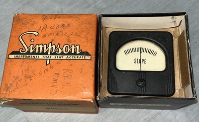 Vintage Aircraft Cockpit Simpson Instruments SLOPE  Indicator NOS W/ Box