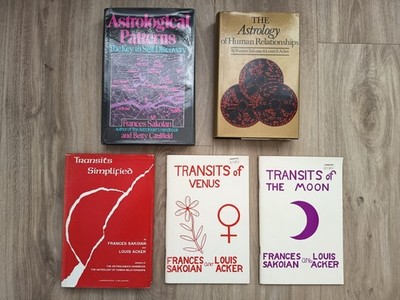 Frances Sakoian Astrology 5 Volumes Transits Venus Moon Patterns