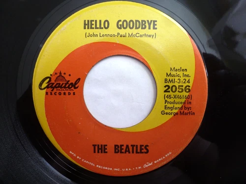 BEATLES 45 RPM 7" VINYL - Hello Goodbye / I Am The Walrus
