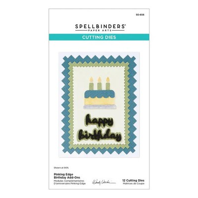Spellbinders Etched Dies - Pinking Edge Birthday Add-Ons, S5-656
