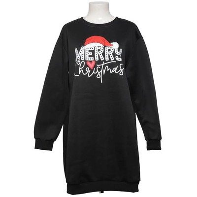 Kleid, Größe: 1XL, Grau/Rot/Weiß, Polyester, Print, Damen #FGf