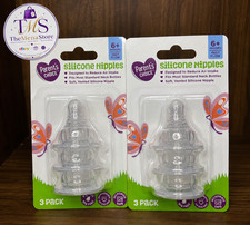 2 Pack - 3 Silicone Nipples Parent's Choice 6 Months