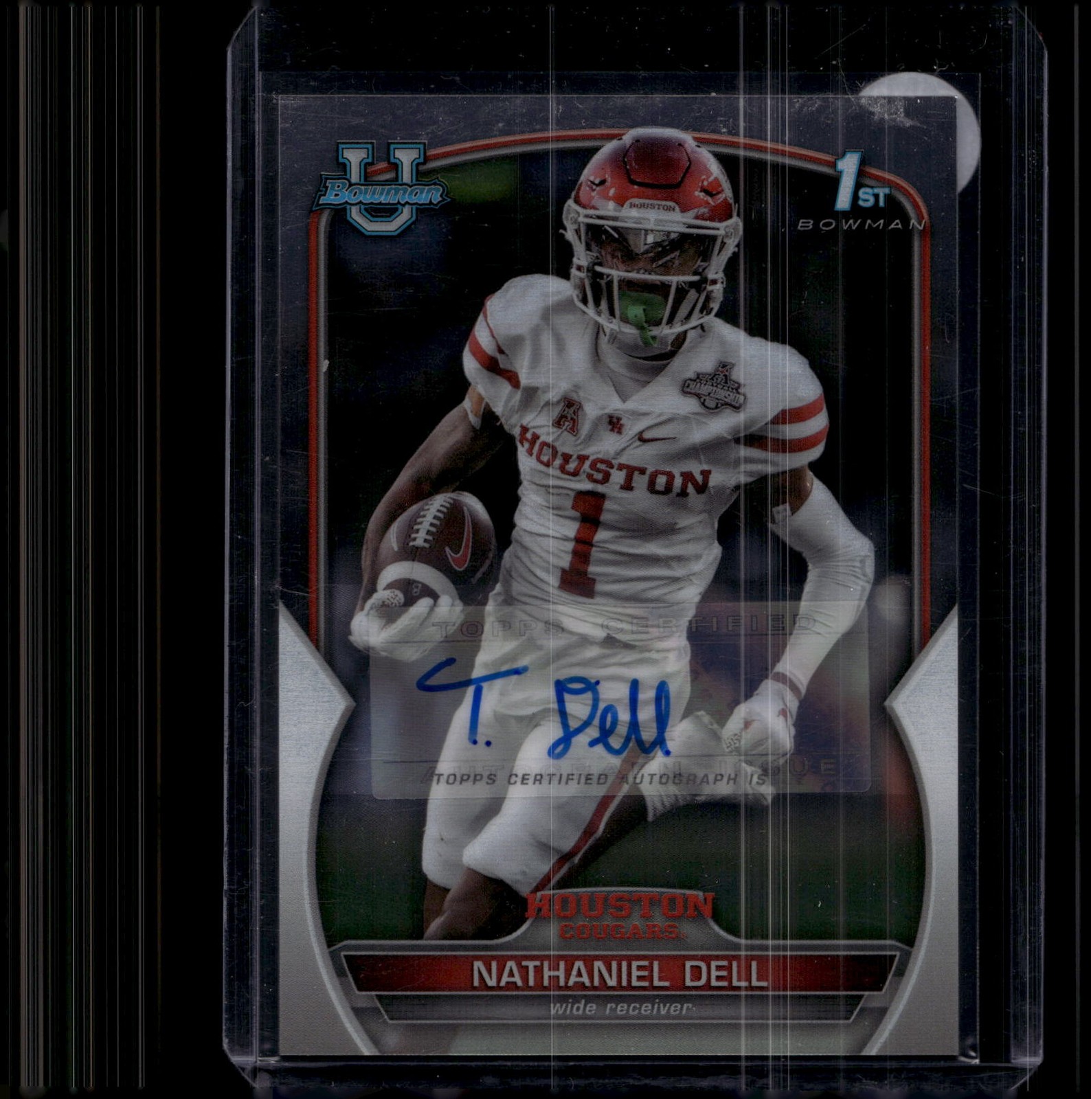 2022 Bowman University Chrome #49 Nathaniel Dell Prospect Autographs