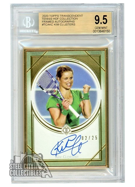 Kim Clijsters 2020 Topps Transcendent Tennis Autograph Card /25 BGS 9.5 Gem Mint