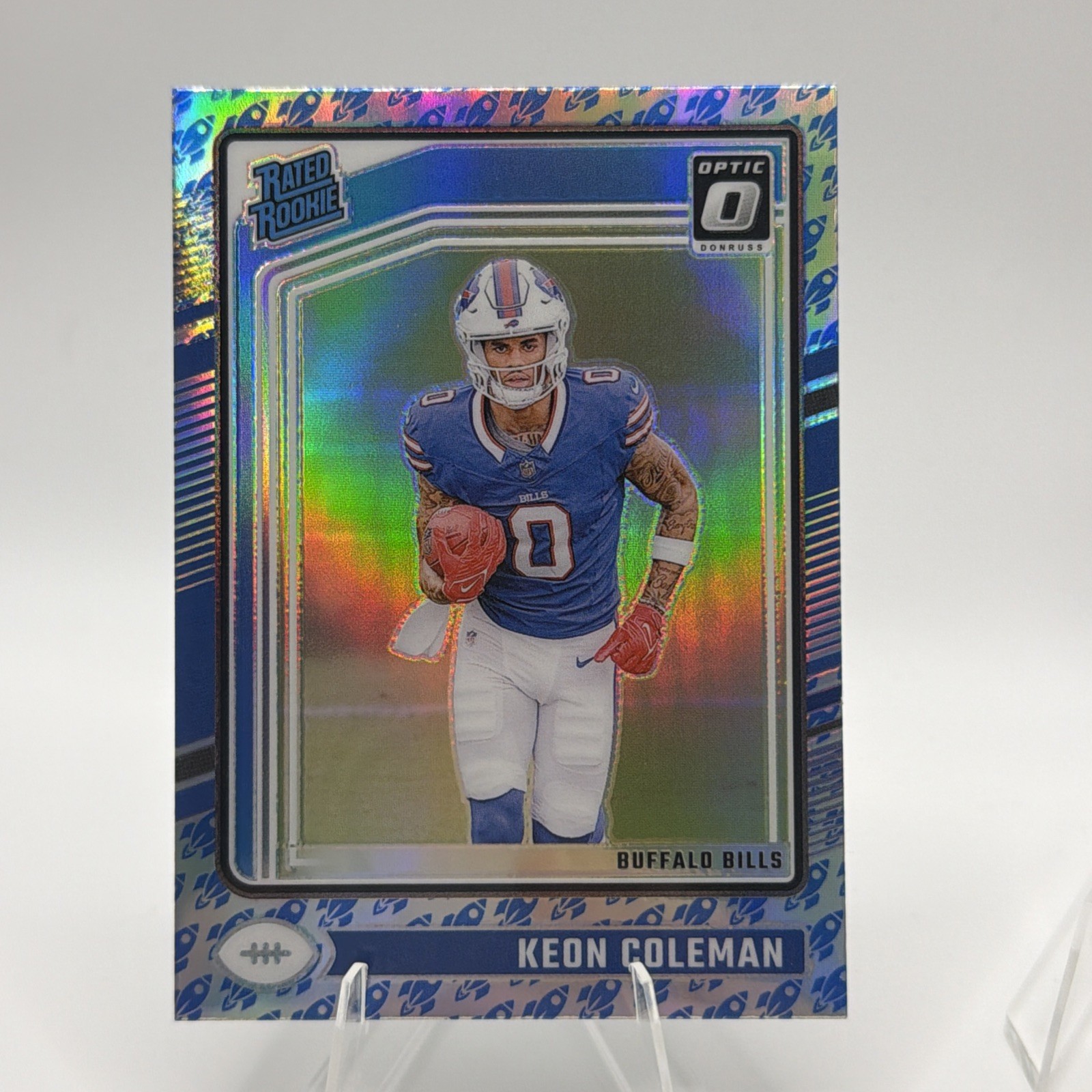 2024 Panini Donruss Optic - Rated Rookie Keon Coleman #263 Rocket Prizm (RC)