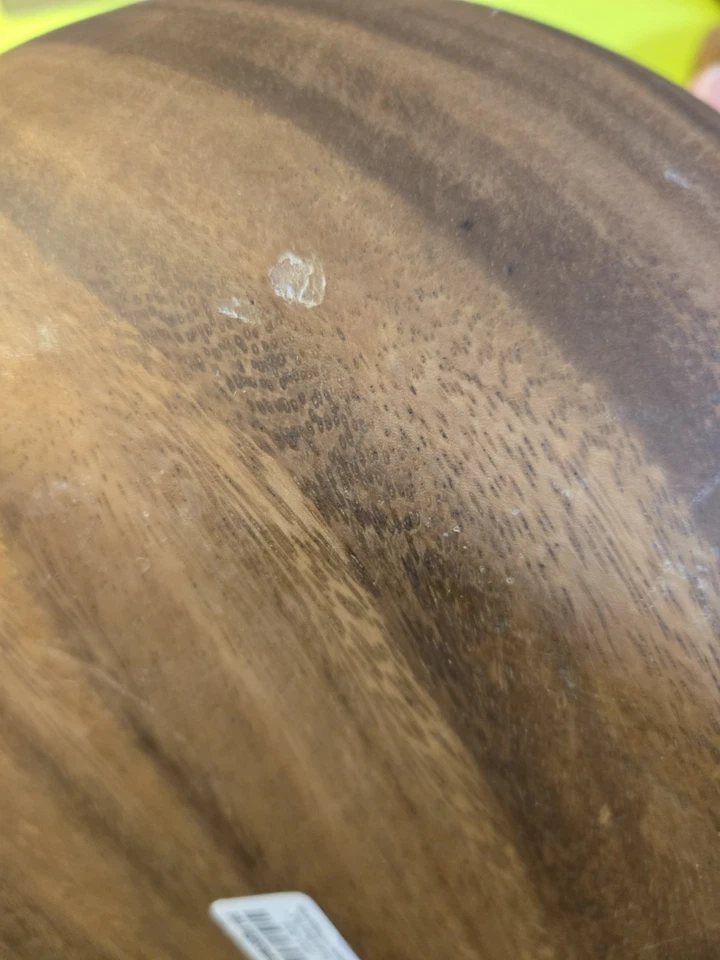 Crate and Barrel Tondo 8.5" Acacia Wood Salad Serving Bowl  - Image 4 of 4