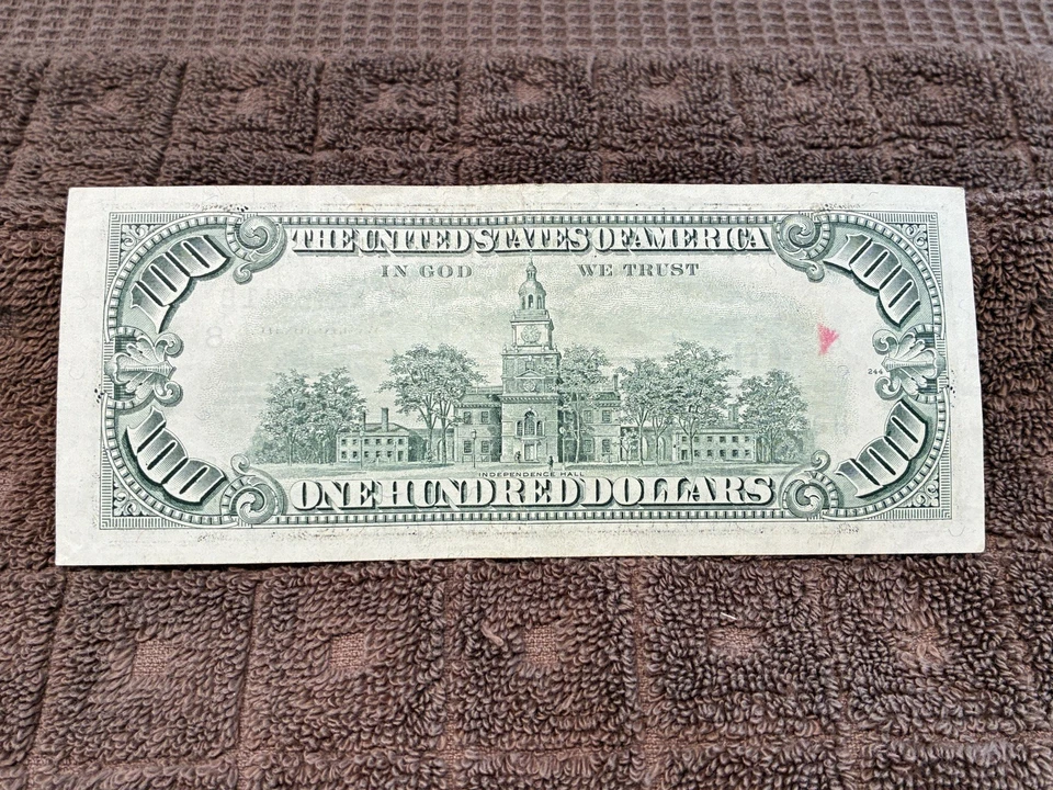 *1990 $100 ONE HUNDRED DOLLAR FEDERAL RESERVE NOTE ST. LOUIS FRB BRADY - Image 2 of 2