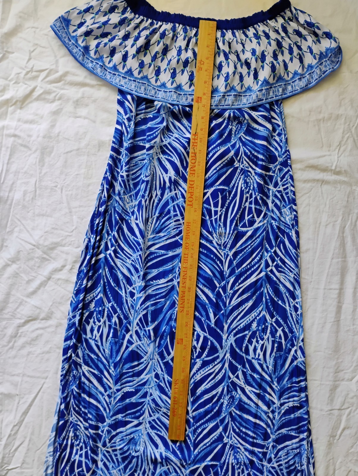 Lilly Pullitzer Blue White Parrot Pattern Maxi Dr… - image 6