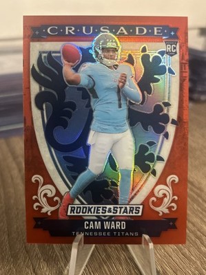 2025 Panini Rookies & Stars Cam Ward Crusade #22 Red /99 (RC) Titans SP