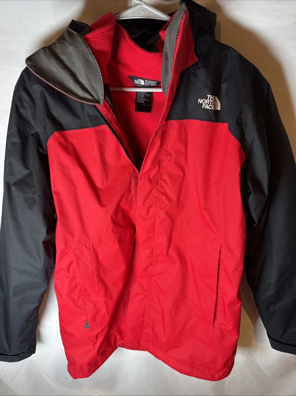 The North Face Boys XL Removable Fleece And Shell Jacket