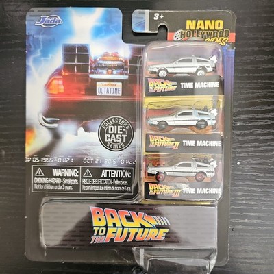 Back To The Future Jada Nano Hollywood Rides Miniature Die-Cast Vehicle 3 Pack