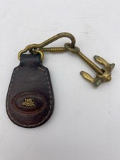 Portachiavi ancora The Bridge Firenze in pelle marrone e ottone portachiavi vintage