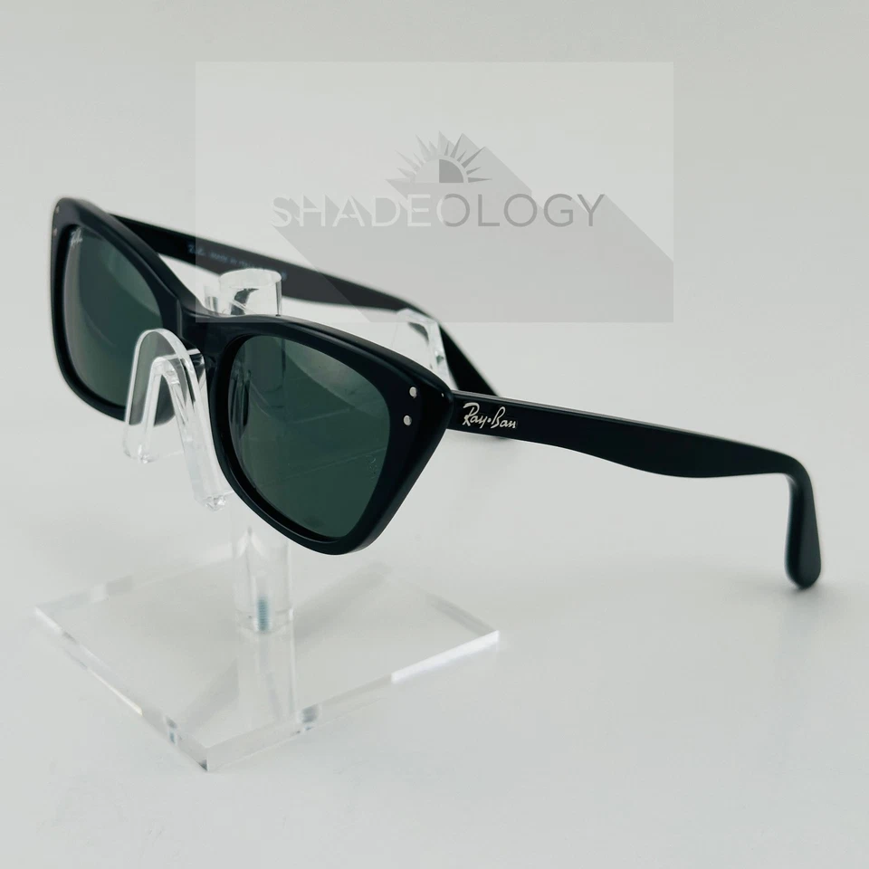 NUEVO Ray-Ban RB 2299 Dama Burbank Mujer Ojo de Gato 52-20 Pulido Negro G-15 Foto 4 de 4