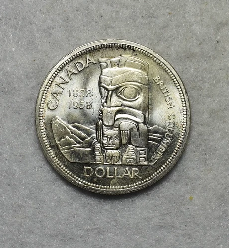 CANADA SILVER DOLLAR 1958 BU SILVER COIN ( stock# 151)