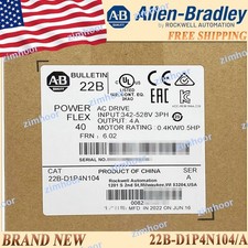 Brand New AB 22B-D1P4N104/A PowerFlex 40-0.4 kW (0.5 HP) AC Drive Free Ship US
