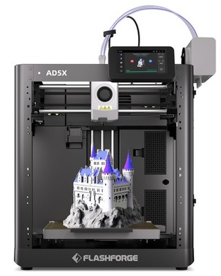 3D Printer Multi Color FDM 220 * 600mm FLASHFORGE AD5X Fully Auto