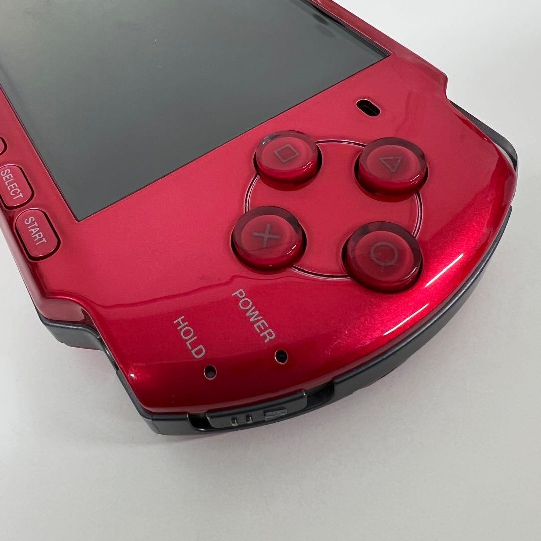 SONY PSP-3000 Red Console Tested Working With Pro Yakyu Spirits 2013&8GB Memory