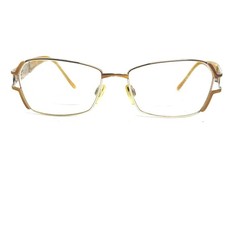 Cazal Vintage Eyeglasses Gold Brown Rectangular Frame Mod 4136 Germany 52-16