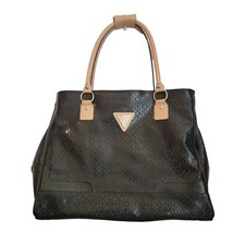 Guess Black Logo Handbag/Travel Bag With Luggage Strap to attach to Luggage