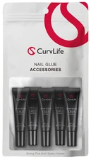 Curvlife Nail Tips Semi Solid Nail Glue 2G (5Pcs) - Super Strong, Soft Glue Gel