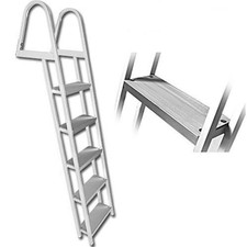 5 Step Pontoon Boat Ladders Large Handrails and Steps 