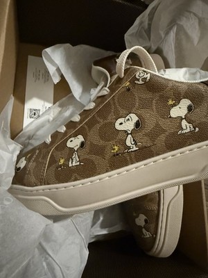 Coach X Peanuts Snoopy Woodstock Monogram MEN'S High Line Sneakers