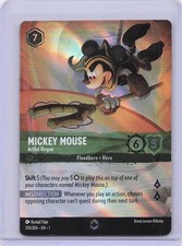 2023 Disney Lorcana First Chapter 210/204 Mickey Mouse Artful Rogue Enchanted