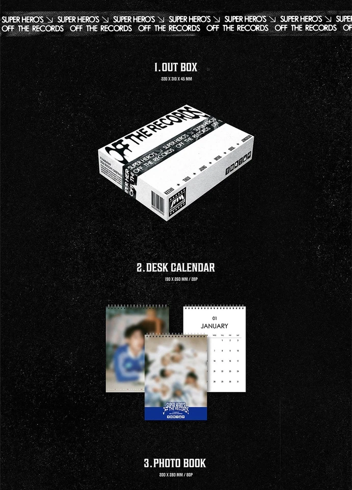 P1HARMONY 2026 SEASON'S GREETINGS [SUPER HERO'S OFF THE RECORDS] / Full Set+GIFT - Image 4 of 4