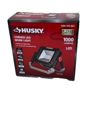 #ad Husky 1000 Lumens LED Portable Work Light Indoor Outdoor LG302C 10W1 $19.95