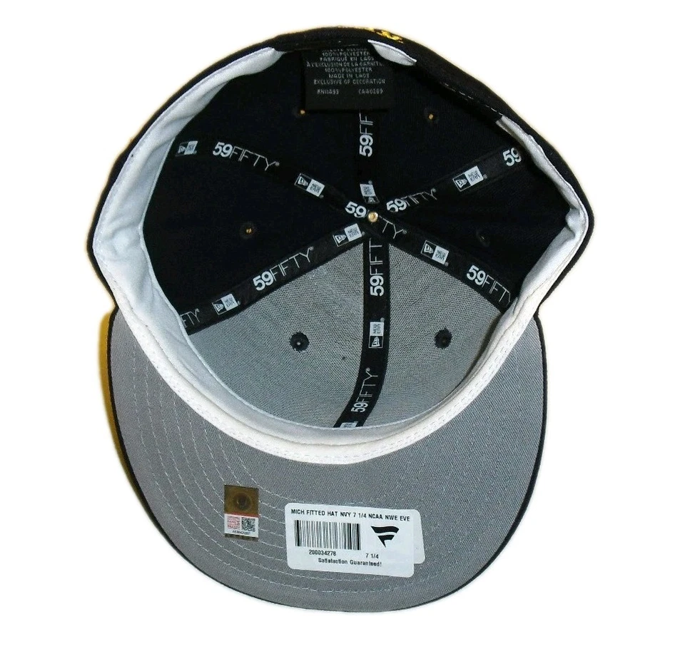 Michigan Wolverines Mens New Era 59 Fifty Fitted hat cap sz. 7 1/4 New Ncaa - Image 2 of 4