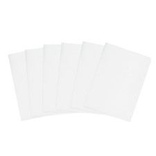 6 Pack L-Type Plastic Folders, Clear Folders, Milky White