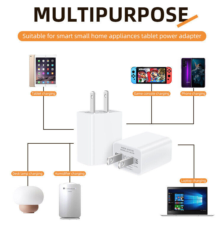 For iPhone 14 13 12 11 XR 8 5V 2A USB Wall Charger Block Fast Charging Cable Lot - $10.21 - Thumbnail 8