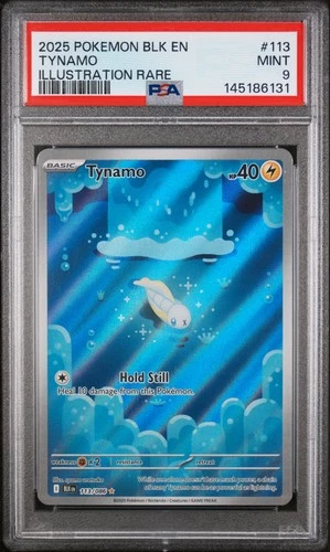 2025 POKEMON BLK EN-BLACK BOLT ILLUSTRATION RARE #113 TYNAMO PSA 9