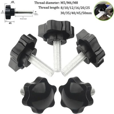 10PC Star Shape Thread Clamp Handle Bolt Bakelite Knob Tightening Screw M5 M6 M8
