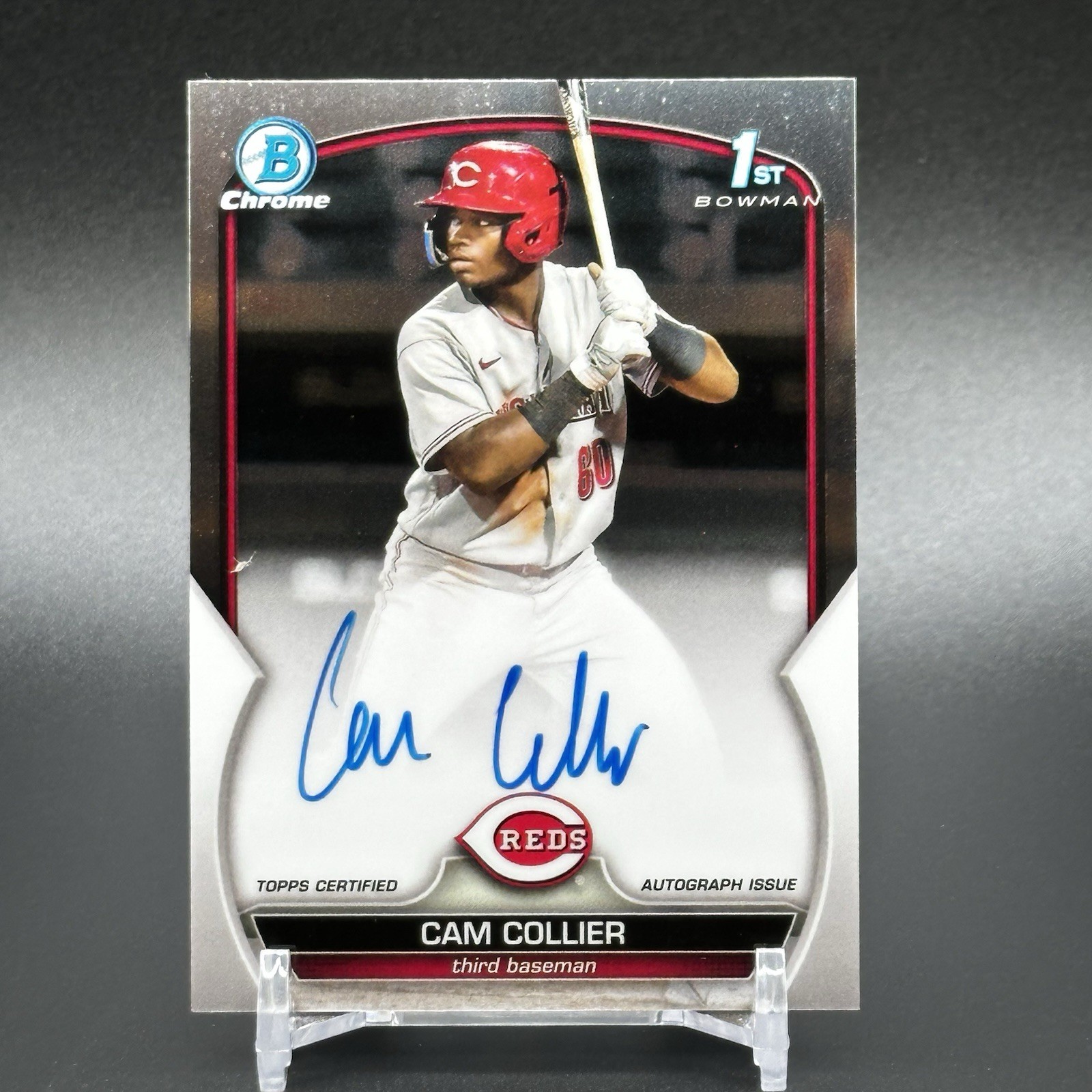 Cam Collier 2023 Bowman 1st Chrome Auto #CPA-CC - Reds Prospect RC