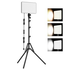 1-Pack LED Video Lighting Kit, 15W/1700Lux Photography Lighting with Tripod S...