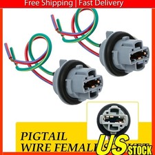 Pigtail Wire T20 Female Socket 7440 Two Harness Front Turn Signal Universal 2/4X