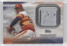 2021 Topps 70th Anniversary Manufactured Logo Nolan Ryan #70LP-NR Patch HOF 2qw