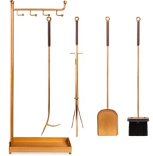 Best Choice Products 5-Piece Modern Indoor Outdoor Fireplace Tool Set