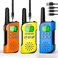 Rechargeable Long Range Walkie-Talkie with Li-Ion Battery, 2 Way Radios with VOX