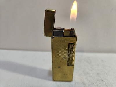 Working Vintage DUNHILL Rollagas Lighter Gold Tone  SWISS MADE,    7317/37